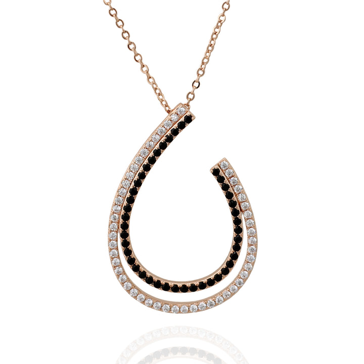 necklace open teardrop