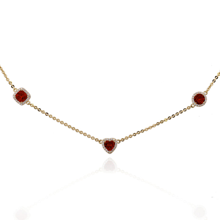 necklace solitaire cut in shapes