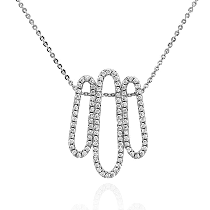 necklace pendant squashed ovals