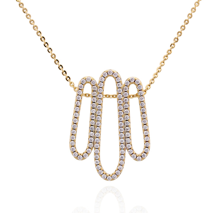 necklace pendant squashed ovals
