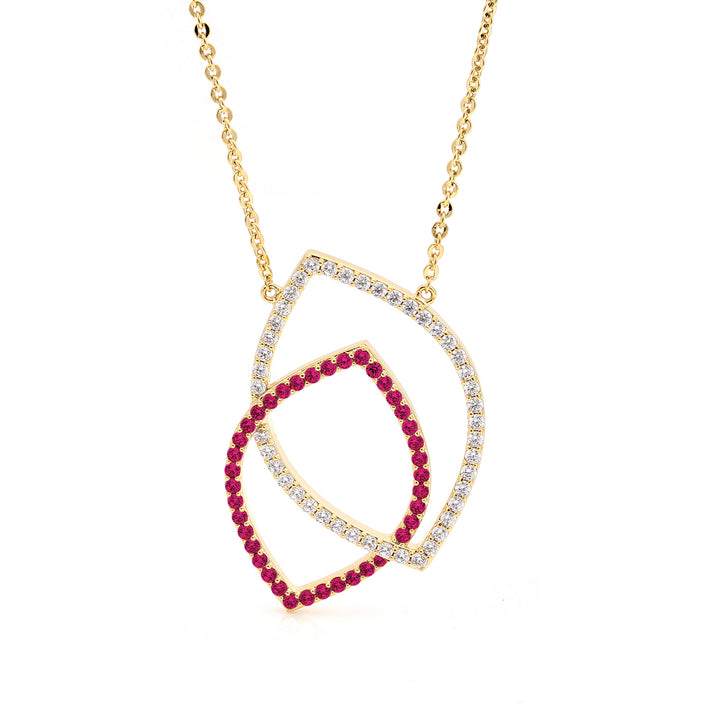necklace linked leaf