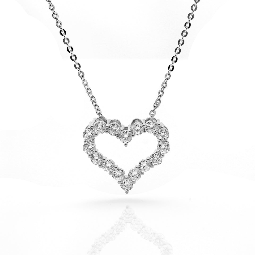 necklace classic outline heart