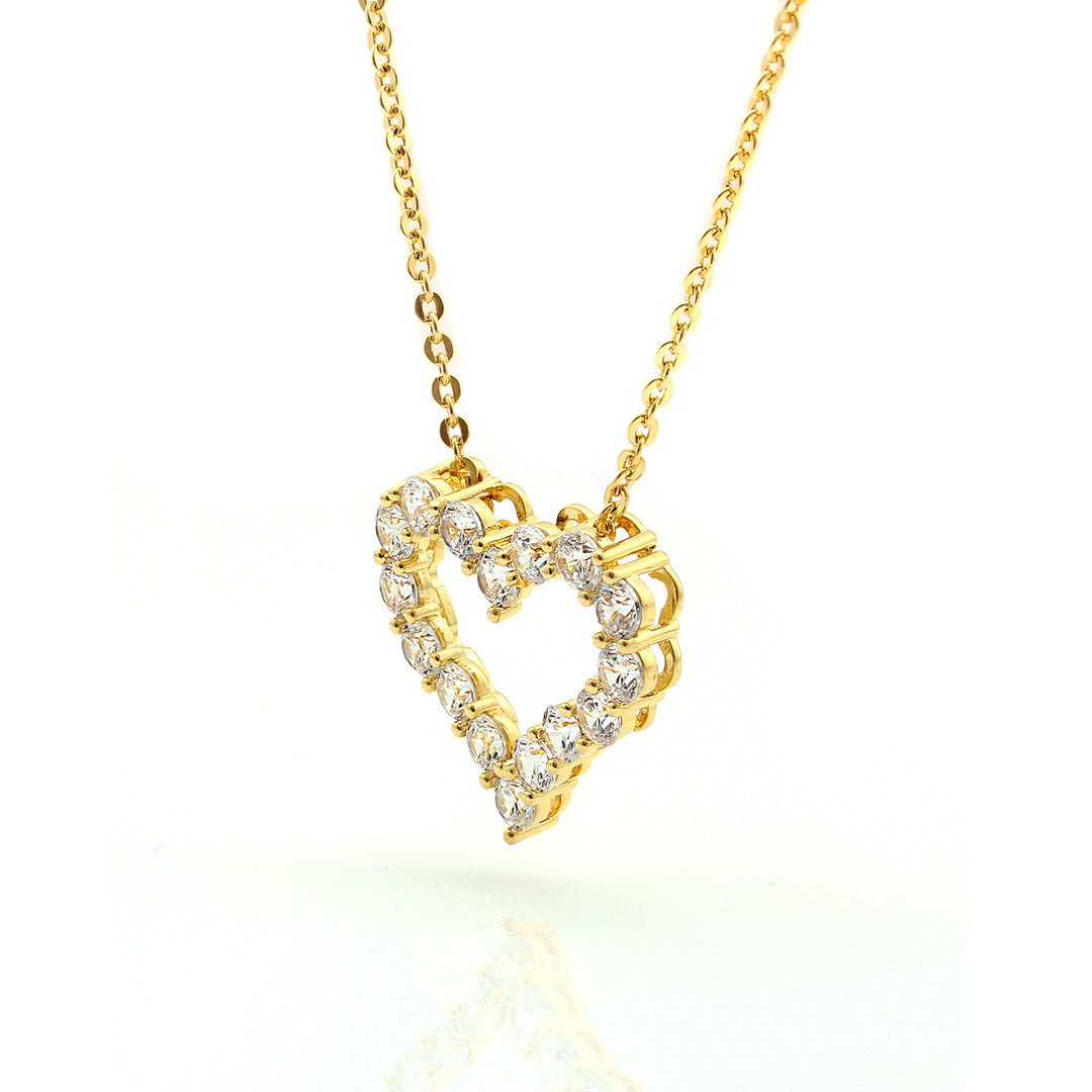 necklace classic outline heart