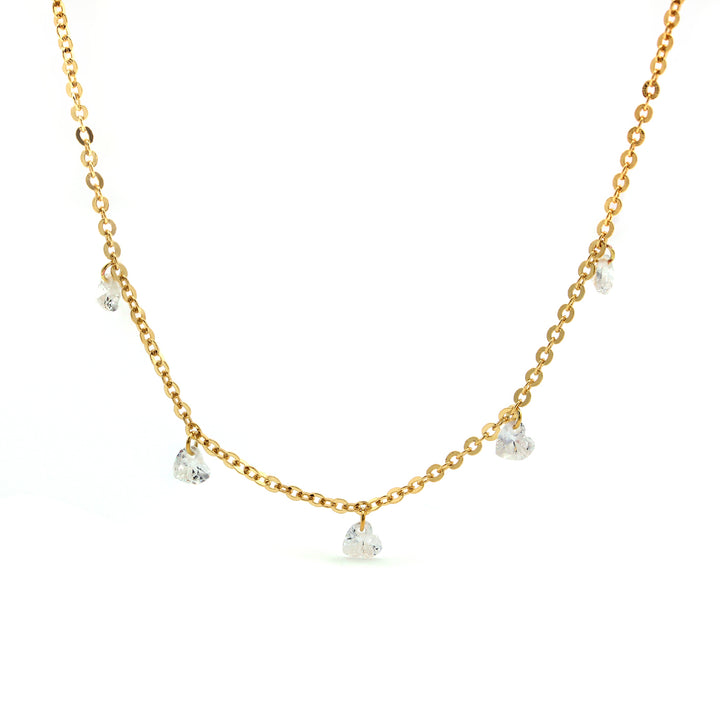 necklace raindrop hearts