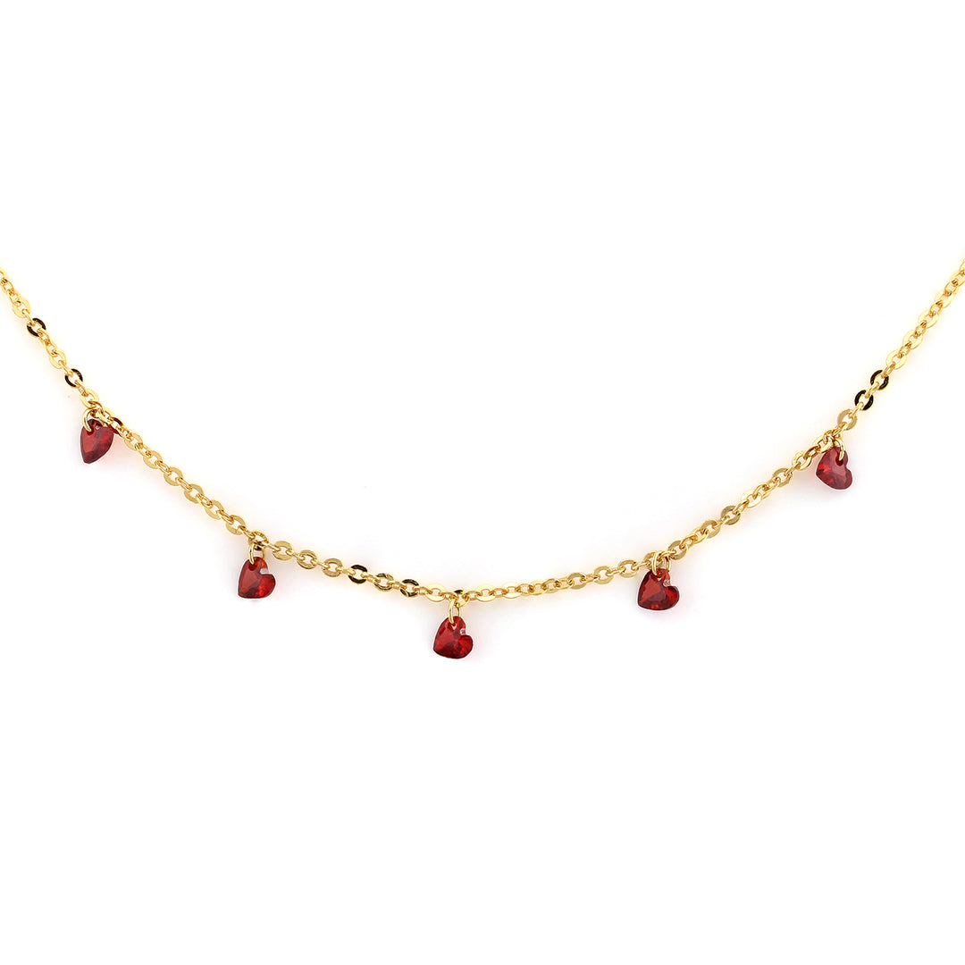 necklace raindrop hearts