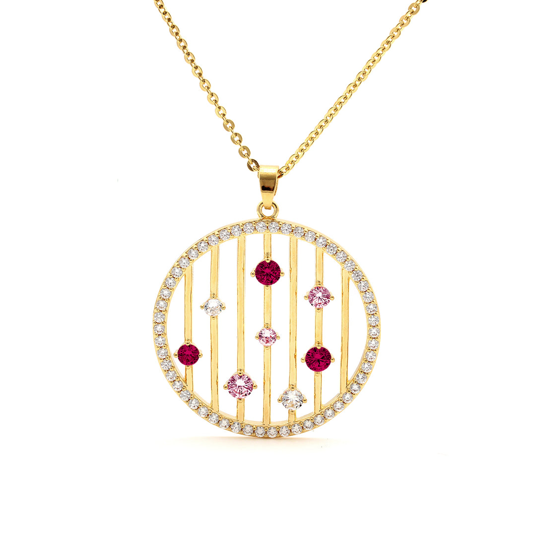 necklace floating stones harp