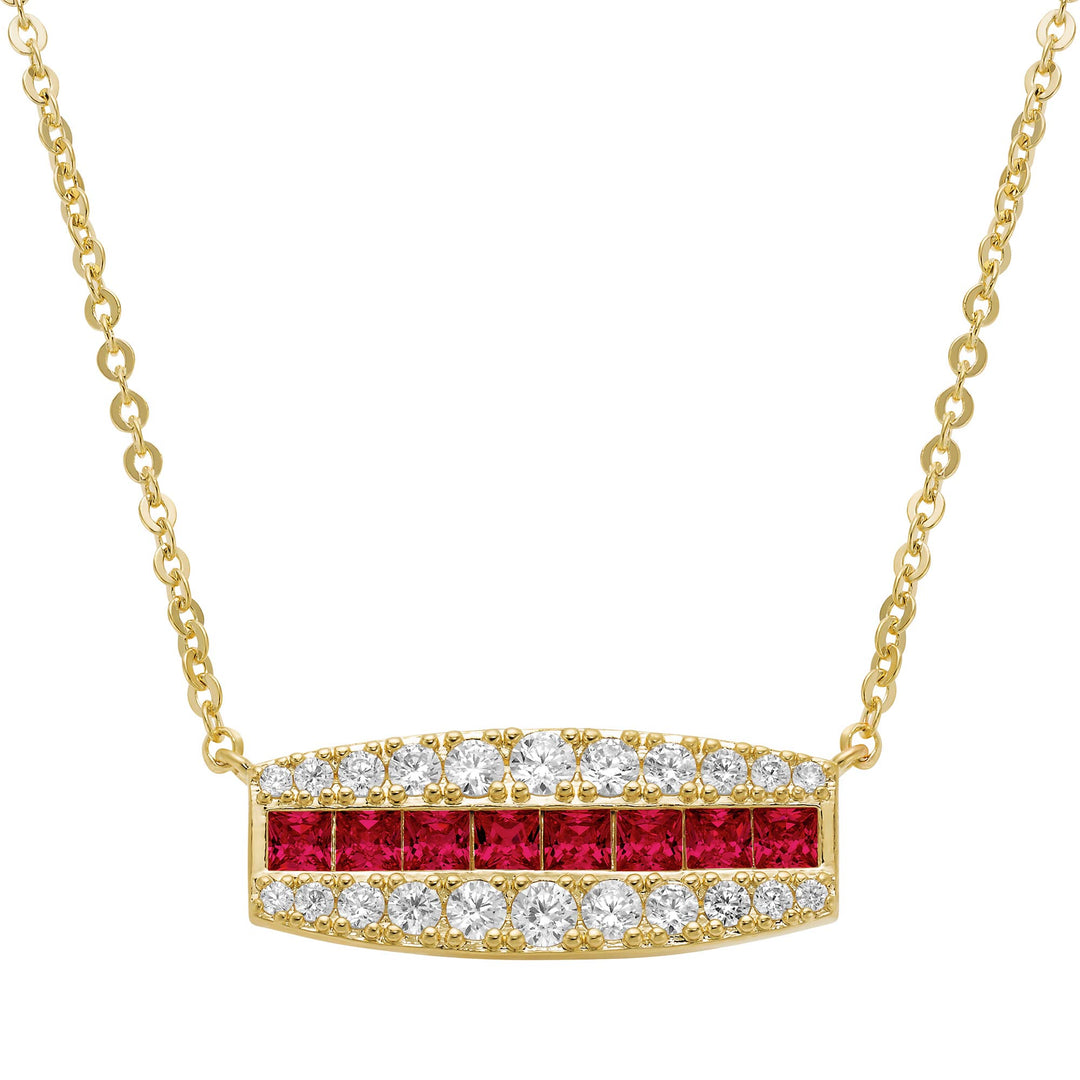necklace square stones bar