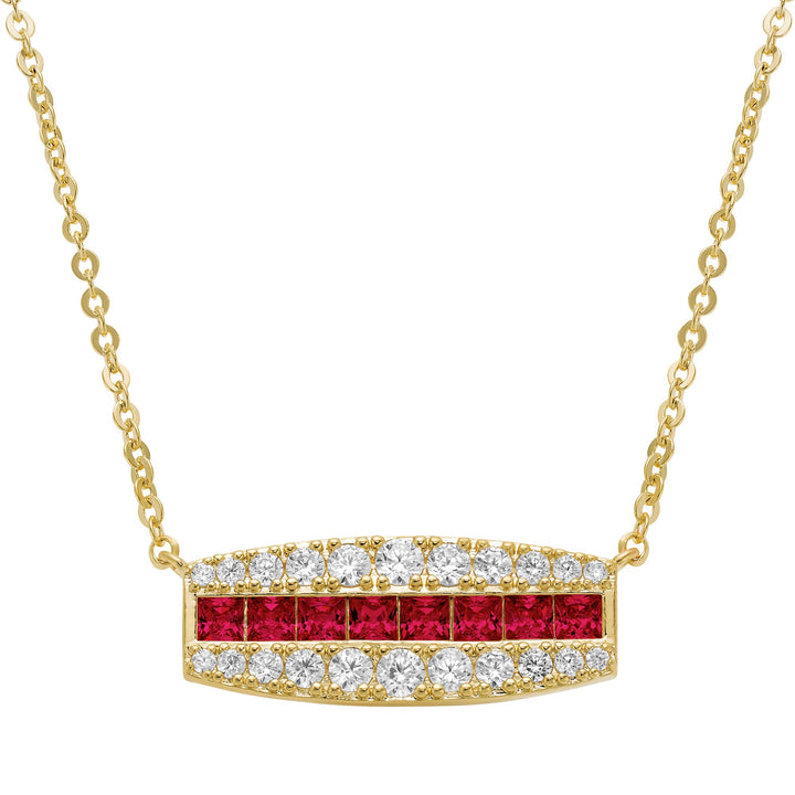 necklace square stones bar