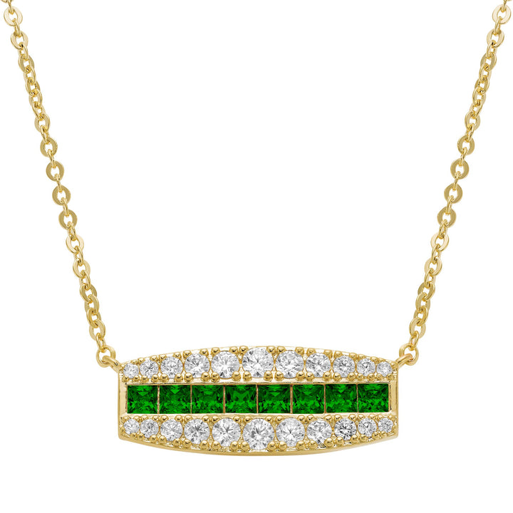 necklace square stones bar
