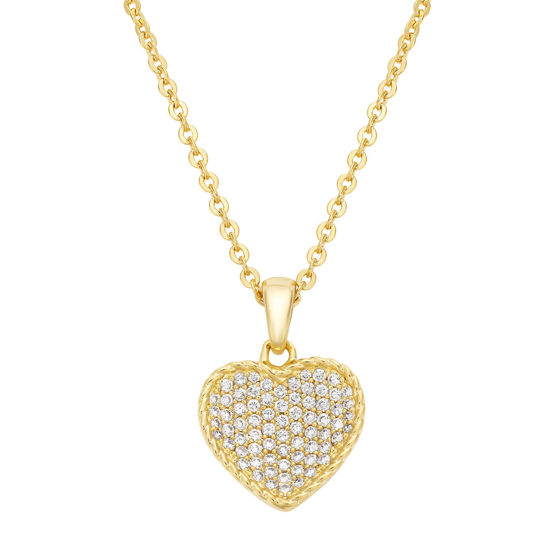 necklace inward puffed heart