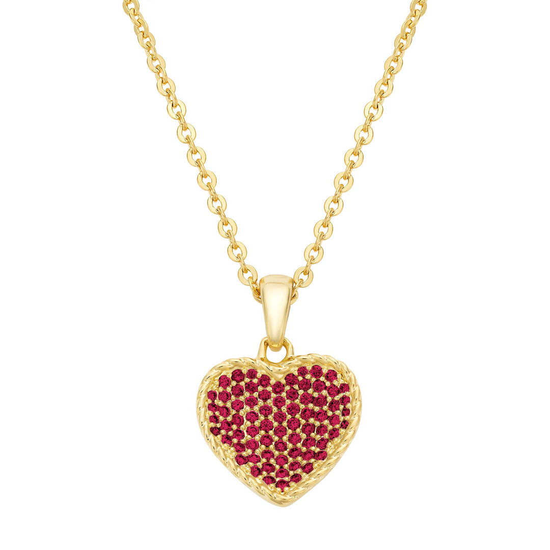 necklace inward puffed heart