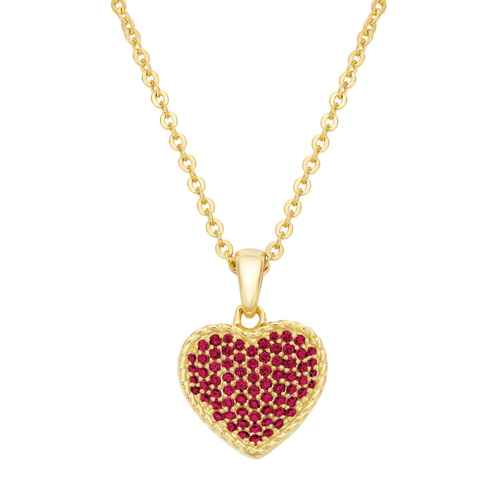 necklace inward puffed heart