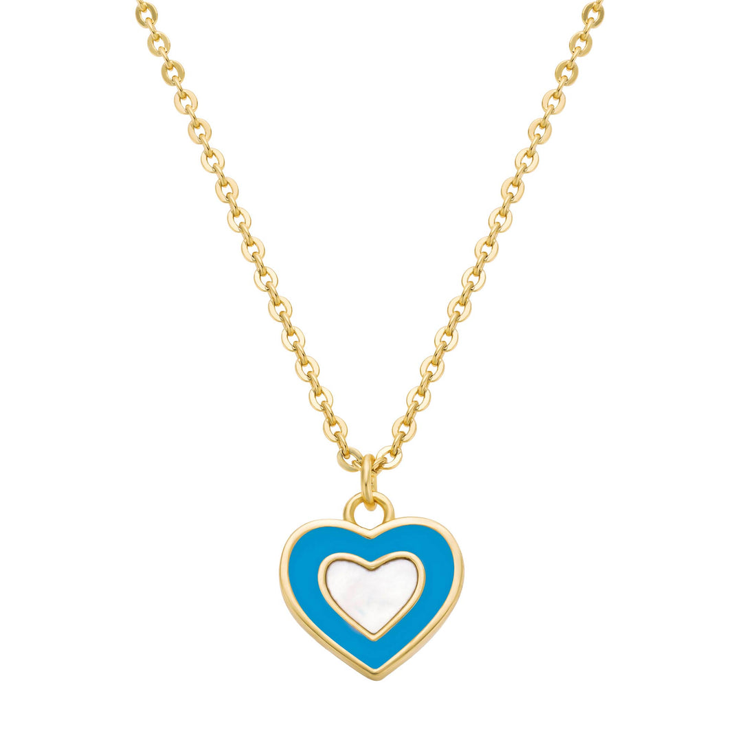 necklace mop enamel heart