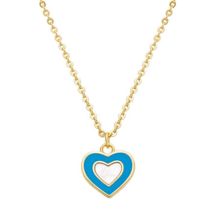 necklace mop enamel heart