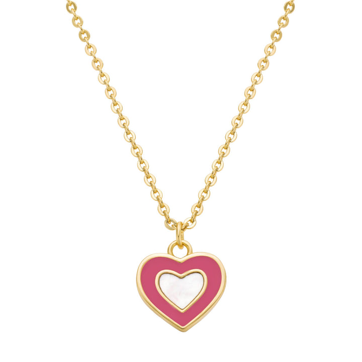 necklace mop enamel heart