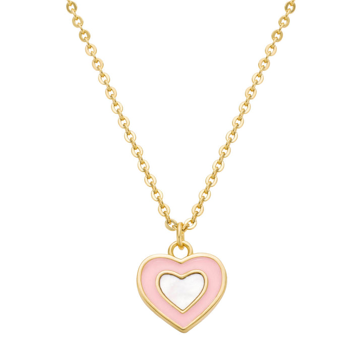 necklace mop enamel heart