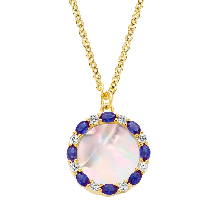 necklace oval stones outline  mop
