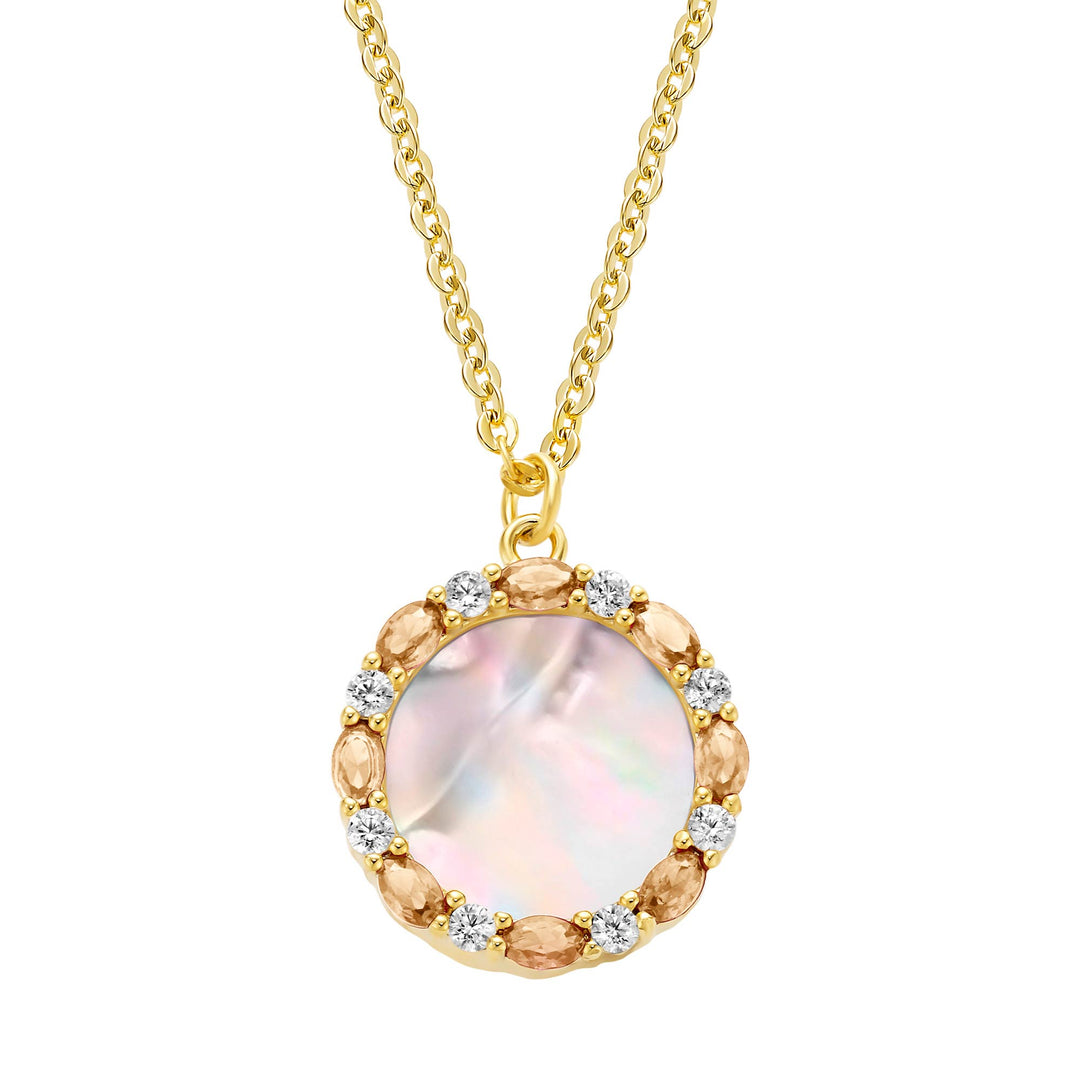 necklace oval stones outline  mop