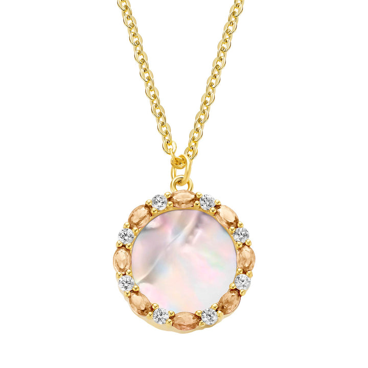 necklace oval stones outline  mop