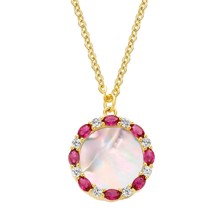 necklace oval stones outline  mop