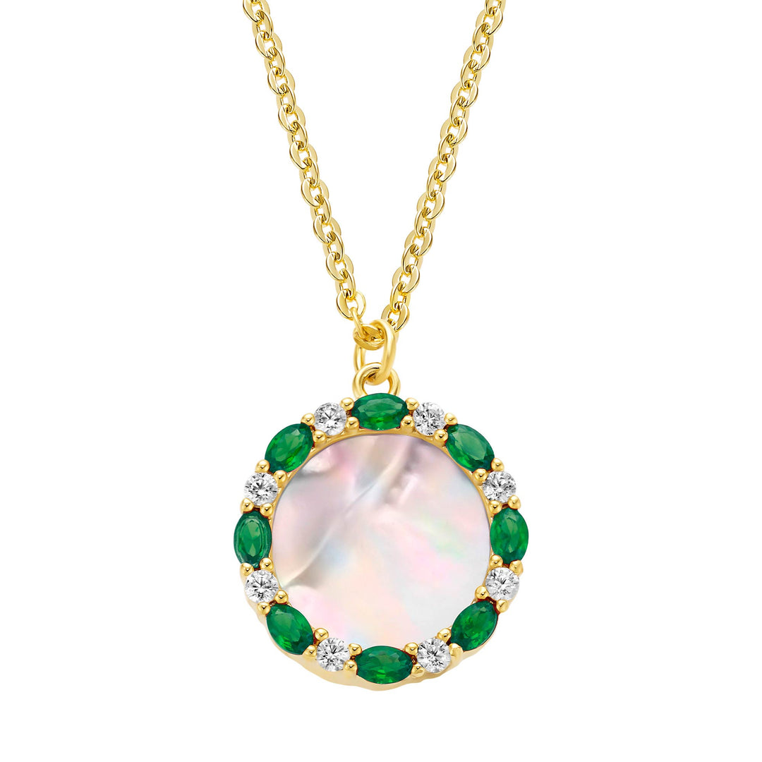 necklace oval stones outline  mop