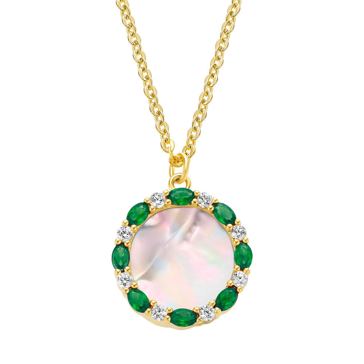 necklace oval stones outline  mop