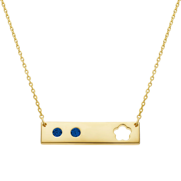 necklace hole punched flower bar