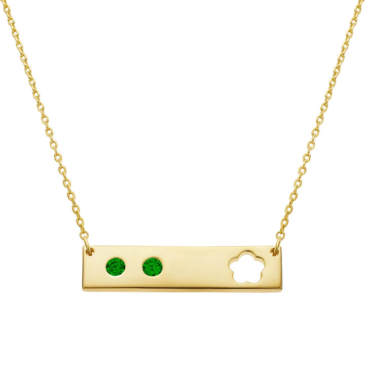 necklace hole punched flower bar