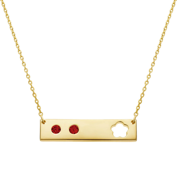 necklace hole punched flower bar