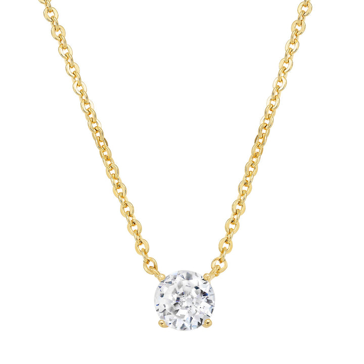 necklace single round stone solitaire