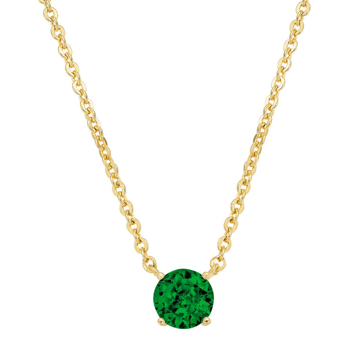 necklace single round stone solitaire