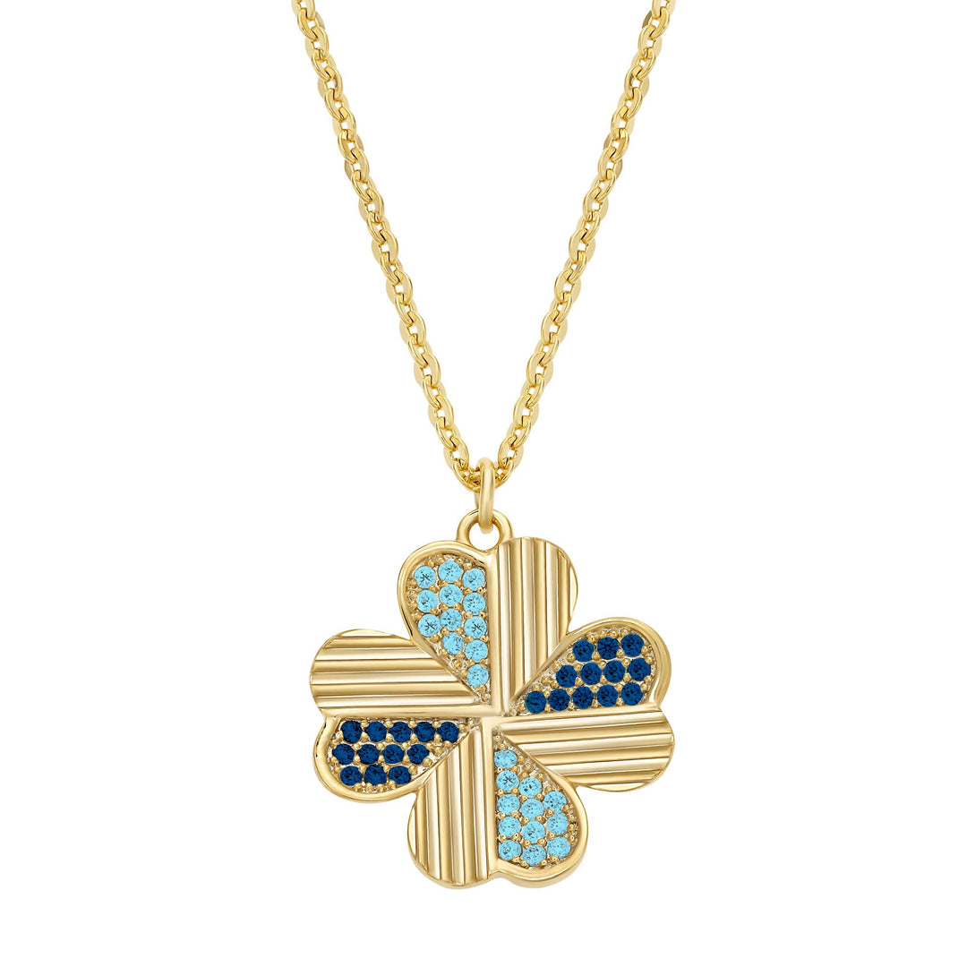 necklace heart petals clover