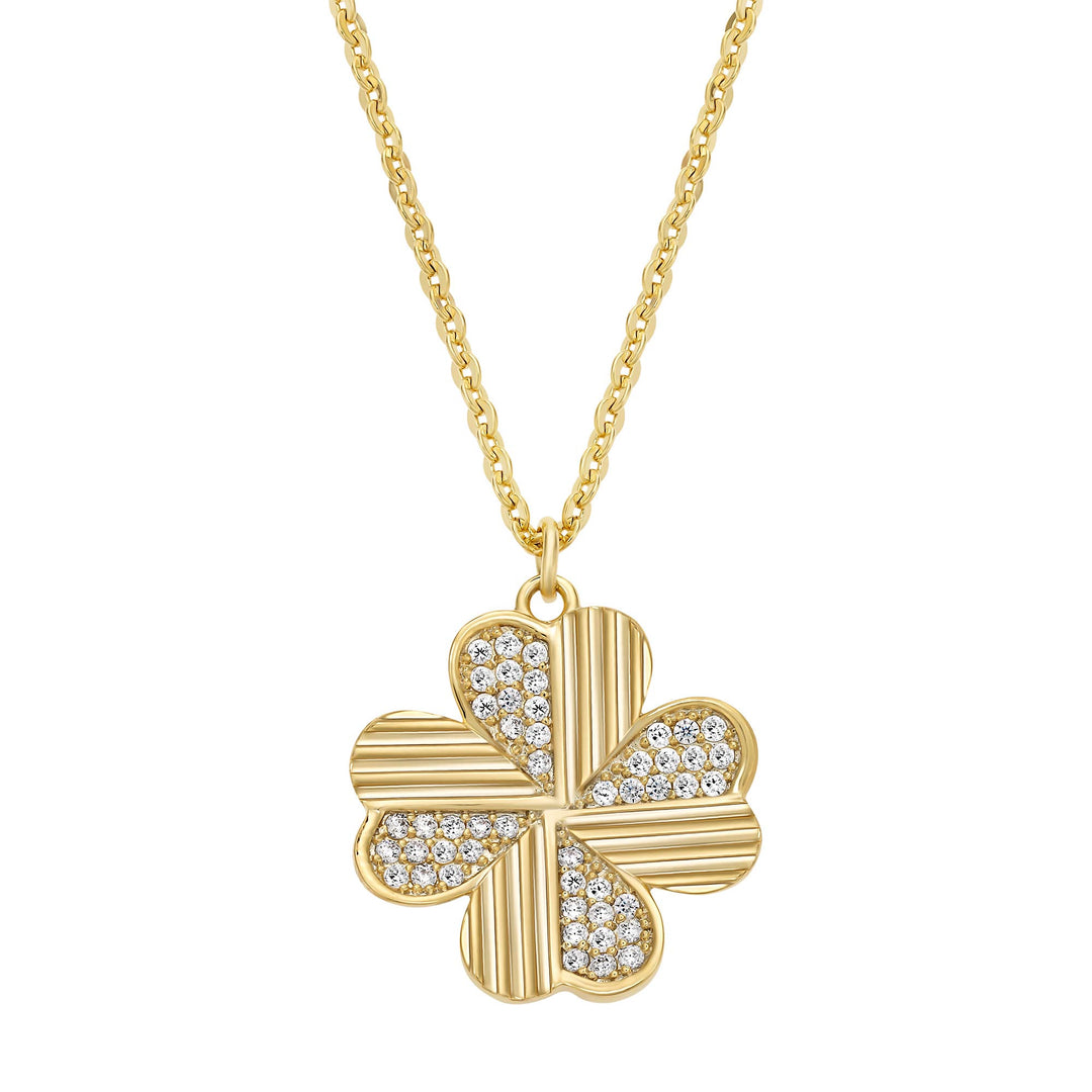 necklace heart petals clover