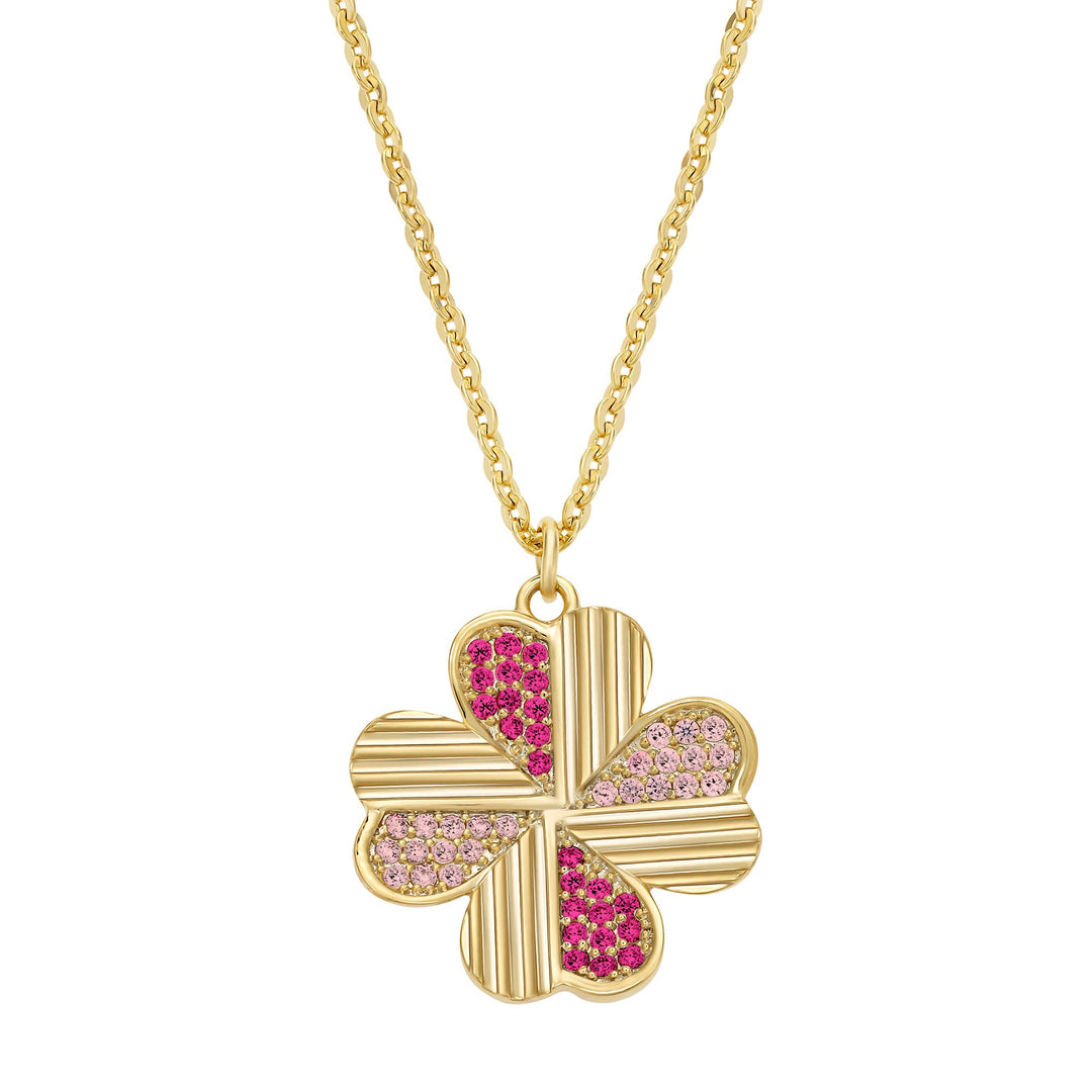 necklace heart petals clover