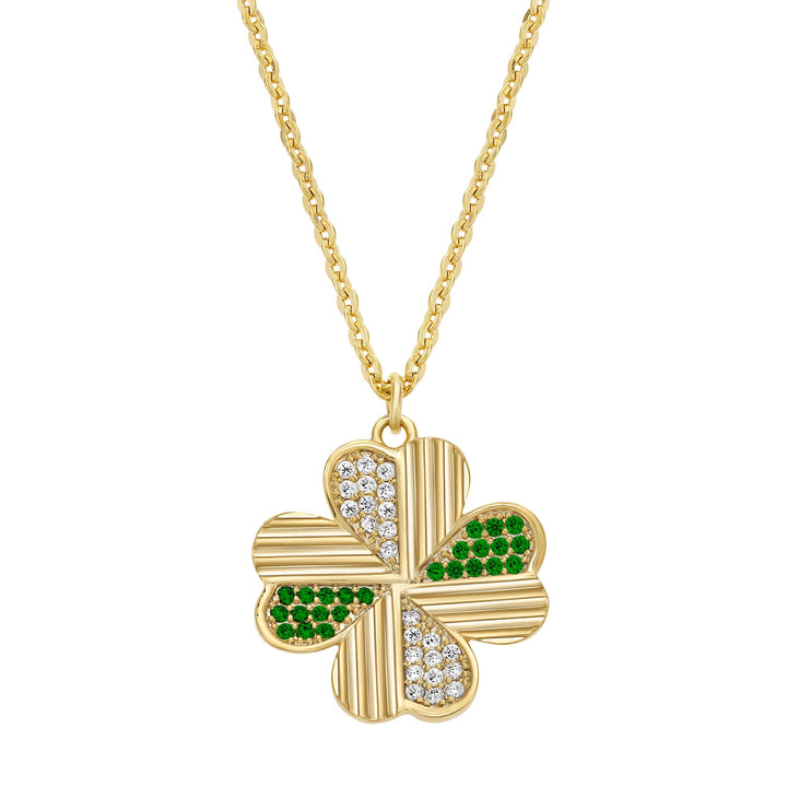 necklace heart petals clover