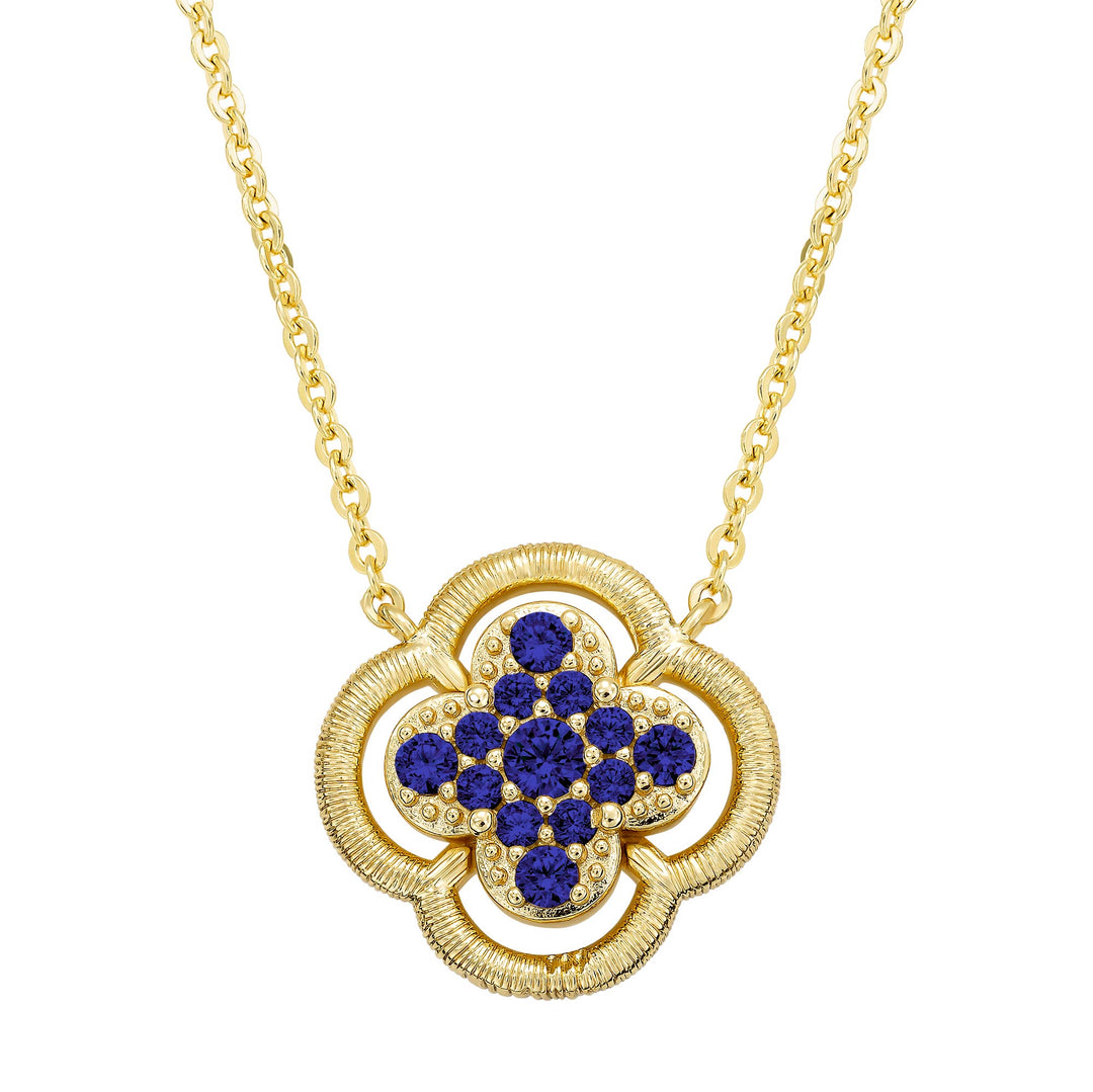 necklace piped outline clover