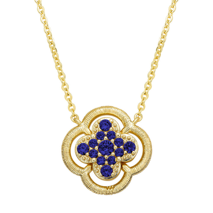 necklace piped outline clover