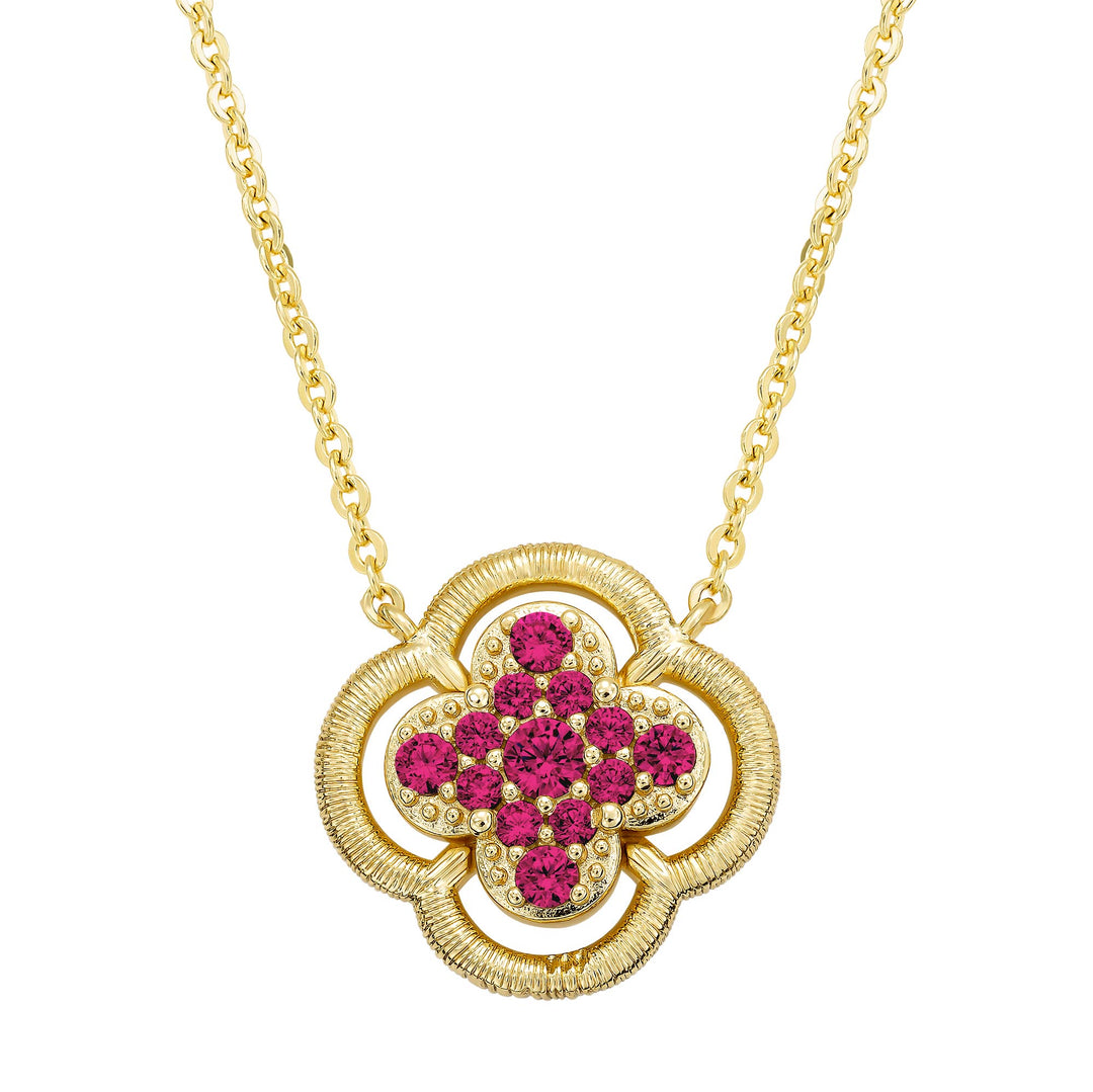 necklace piped outline clover
