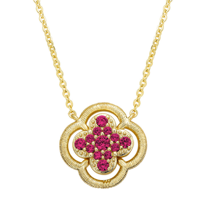 necklace piped outline clover