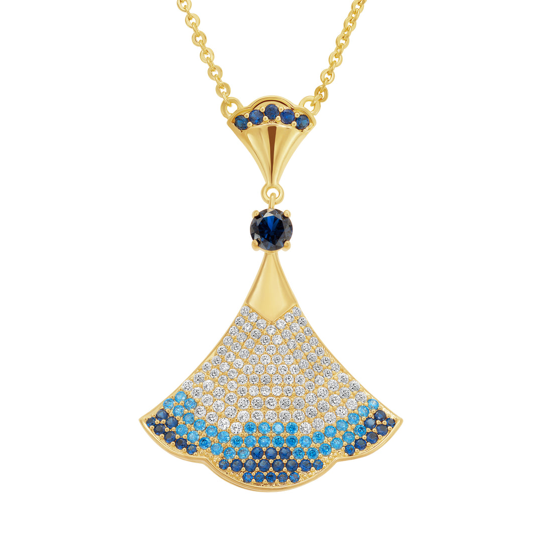 necklace cz scalloped duster
