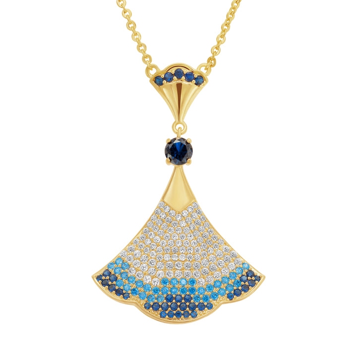 necklace cz scalloped duster