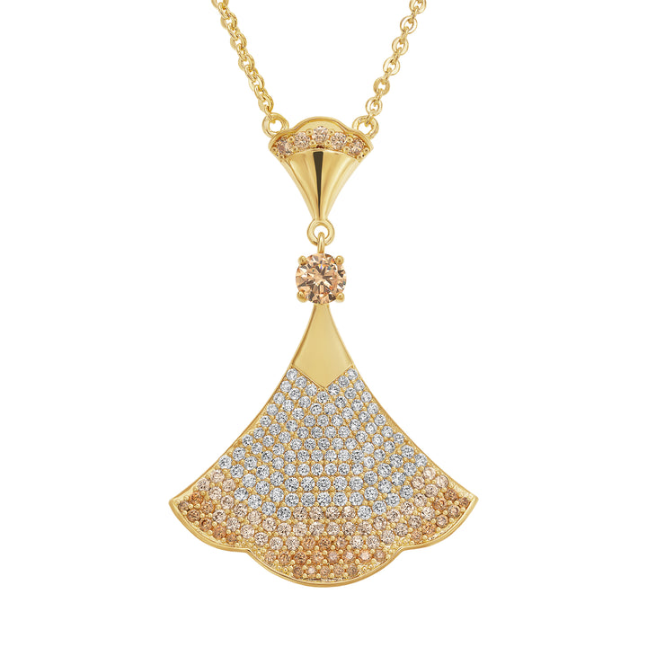 necklace cz scalloped duster
