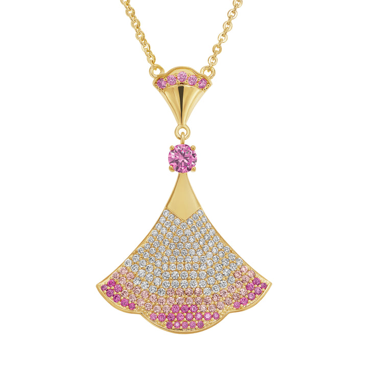necklace cz scalloped duster