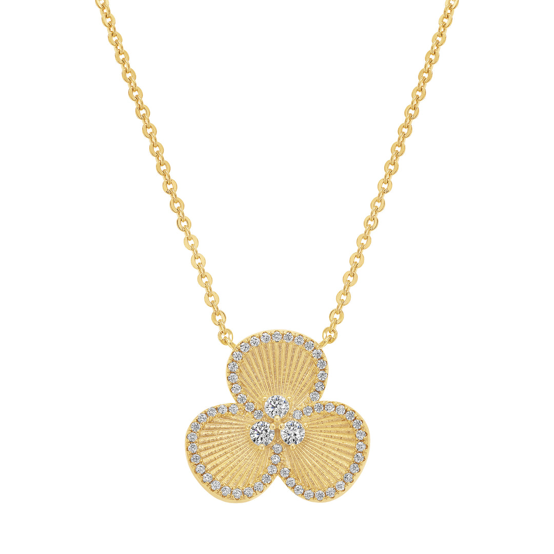 necklace overlapping petal flower