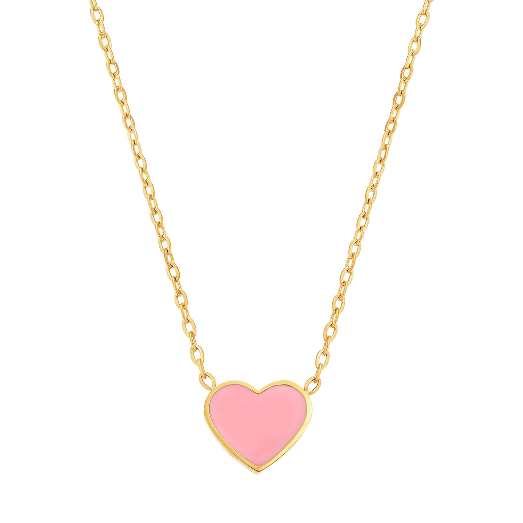 necklace sweet enamel heart
