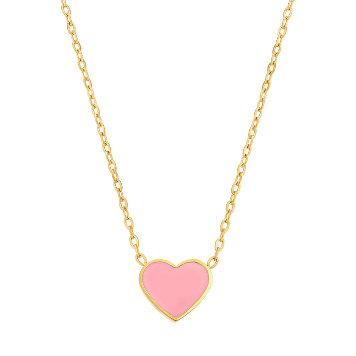 necklace sweet enamel heart