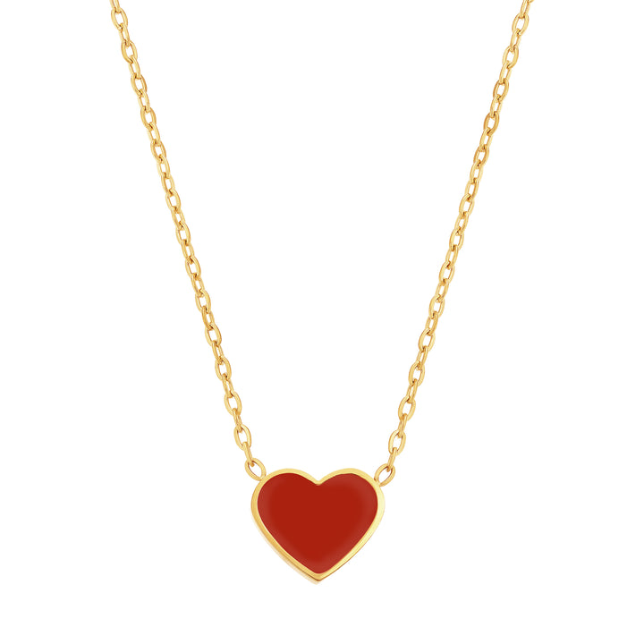 necklace sweet enamel heart