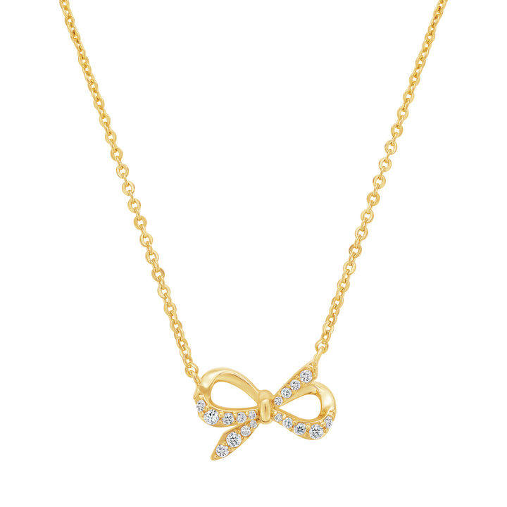 necklace thin bow tie