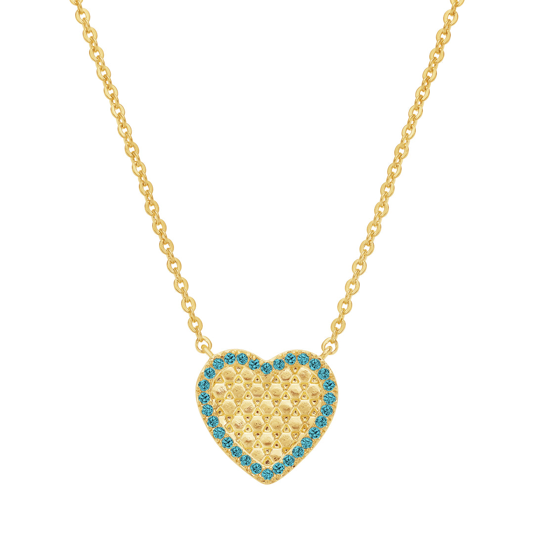 necklace honeycomb heart