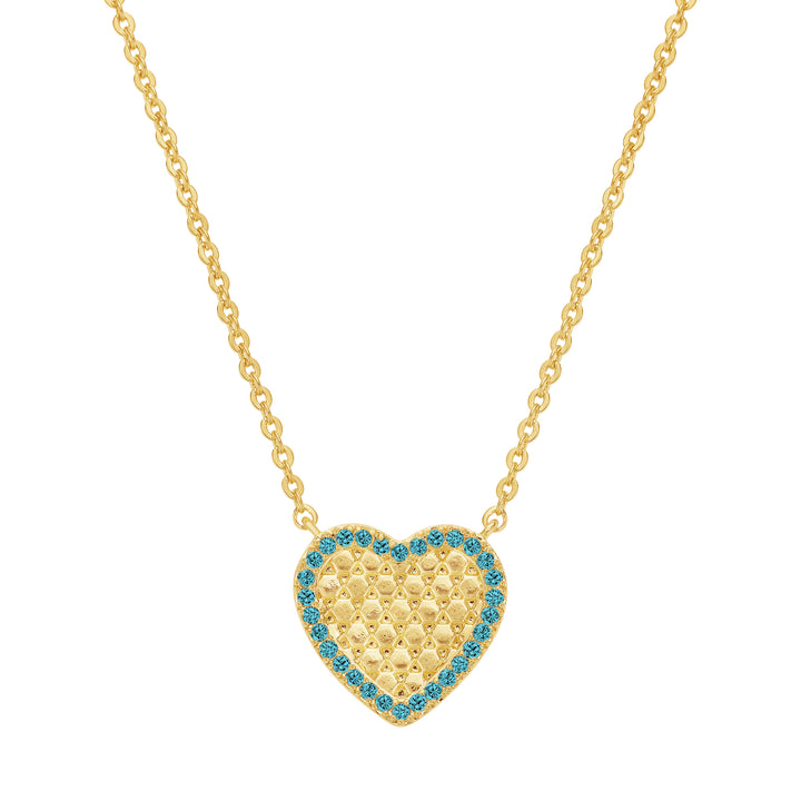 necklace honeycomb heart